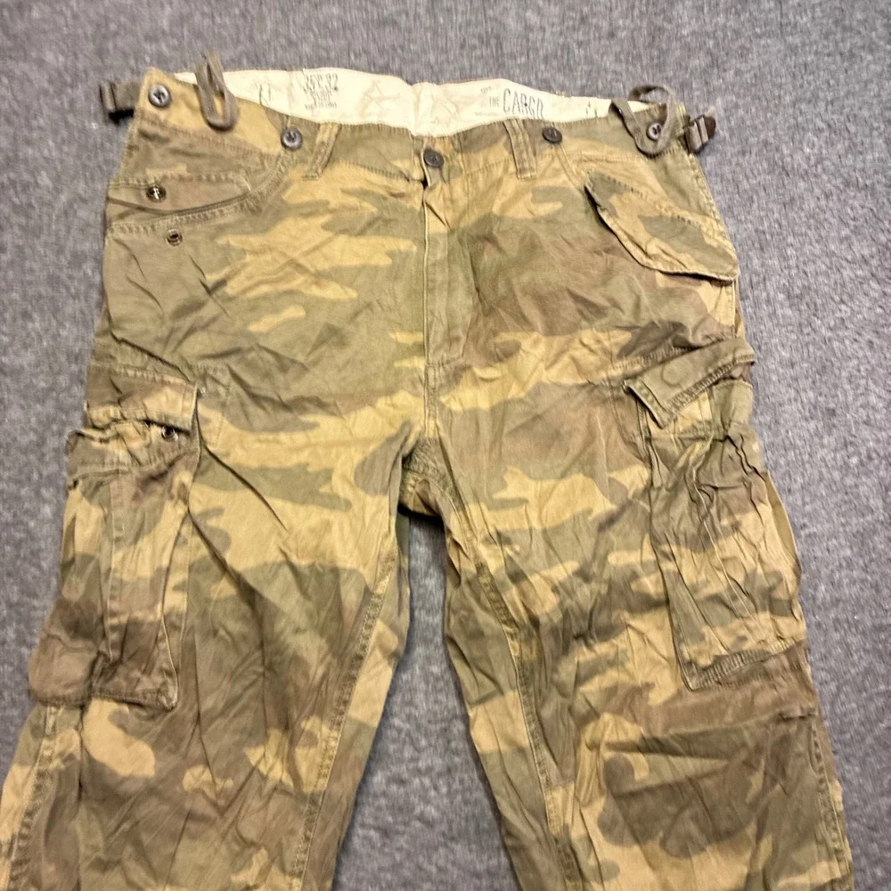 Vintage Gap Paratrooper Pants Mens 35x32 Camo 2009 Military Style Loose Straight - Picture 2 of 13